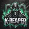 B5046a dall·e 2025 01 07 22.18.24   a sleek and edgy logo for a gta v modding community profile featuring the name 'k reaper.' the design includes a dark, cyberpunk inspired theme with a